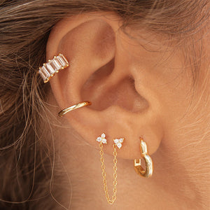 FE1127 925 Sterling Silver Heart Clip Earrings