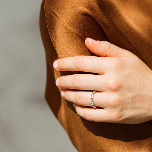 FJ0302 925 Sterling Silver Round Zircon Pave Ring