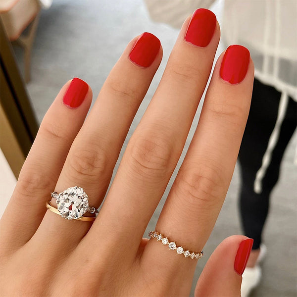 FJ0708 925 Sterling Silver Cubic Zirconia Curved Ring