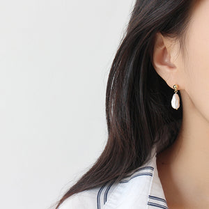 RHE1017 S925 Single Pearl Stud Earring