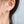 PE0082 925 Sterling Silver Shell Pearl CZ Cross Link Chain Drop Stud Earring