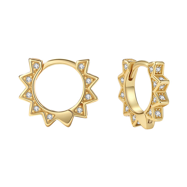 YHE0392 925 Sterling Silver Punk Spike Rivet Earring For Girls