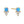 YHE0385 925 Sterling Silver Blue Opal & CZ Trendy Stud For Women