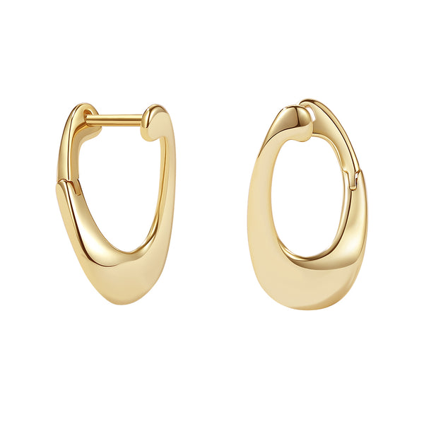YHE0335 925 Sterling Silver Geometric French Light Luxury Irregular Earrings