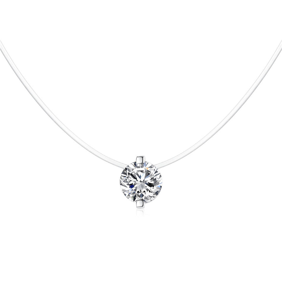 YX1542_B 925 Sterling Silver Cubic Zircon Necklace