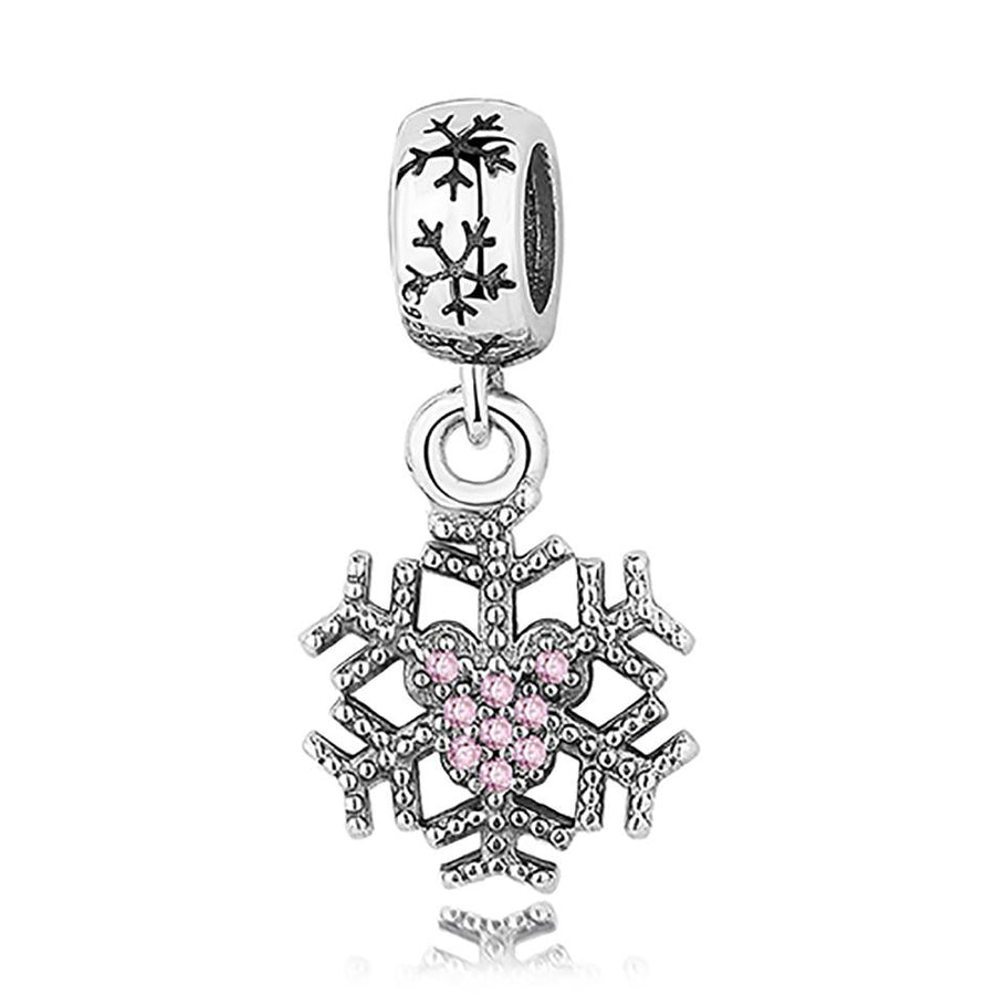 PY1127 925 Sterling Silver  Snowflake Charm for Christmas