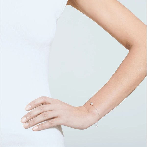 FS0138 925 Sterling Silver Single Pearl Bracelet