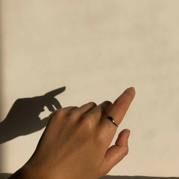 FJ0478 925 Sterling Silver Molten Ring In Gold