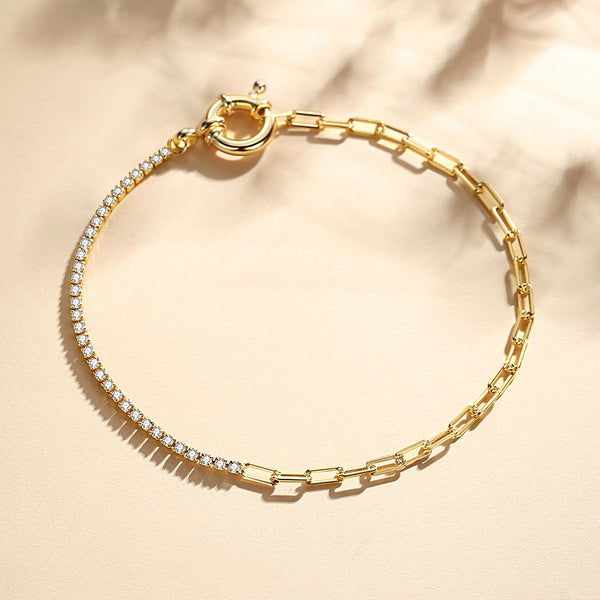 FS0092 Big Buckle Tennis Chain Bracelet