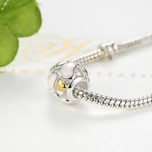 PY1447 925 Sterling Silver Symbol of Love Charm Bead
