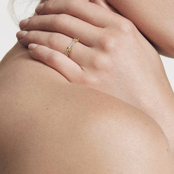 FJ0709 925 Sterling Silver Cubic Zirconia Ring