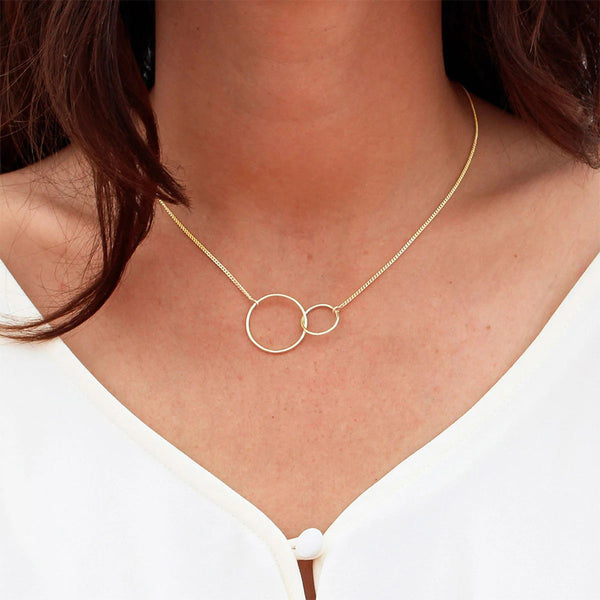 FX0407 925 Sterling Silver Connection Circle Necklace