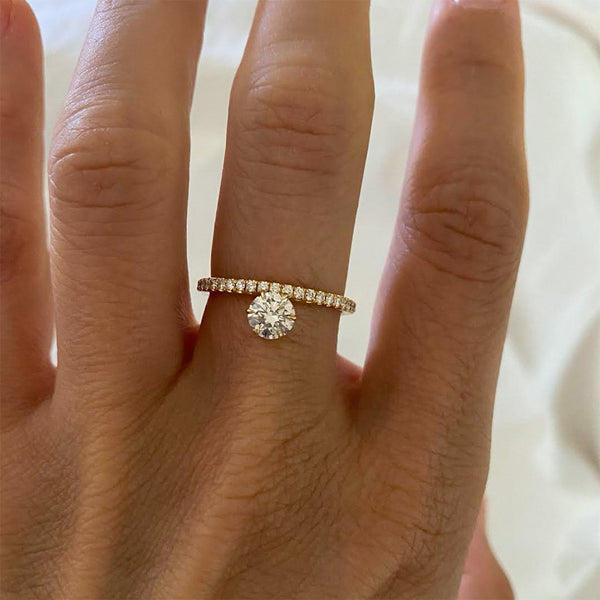 FJ0418 925 Sterling Silver Pave Cubic Zircon Ring