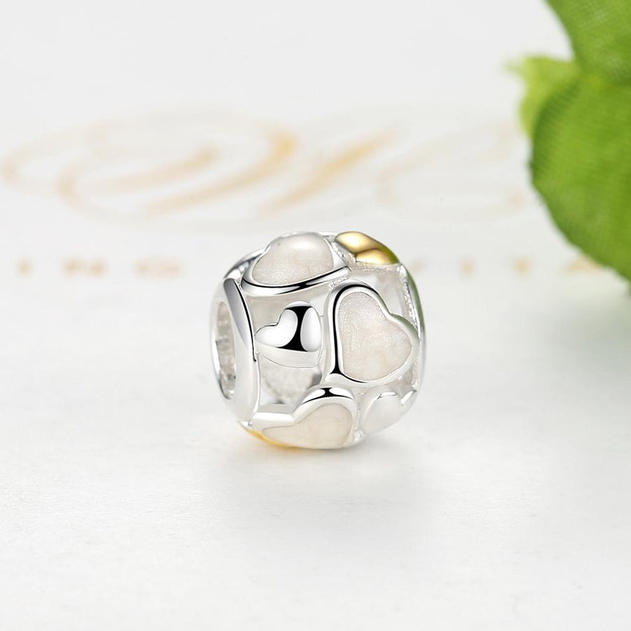 PY1447 925 Sterling Silver Symbol of Love Charm Bead