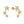 YHE0481 925 Sterling Silver Triple star trio Cubic Zirconia Stud Earring