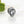 PY1440 925 Sterling Silver Teardrop Charm Big Rhinestone Bead