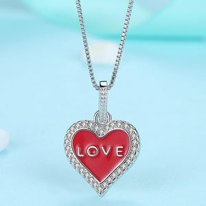 YX1535 925 Sterling Silver Heart Necklace