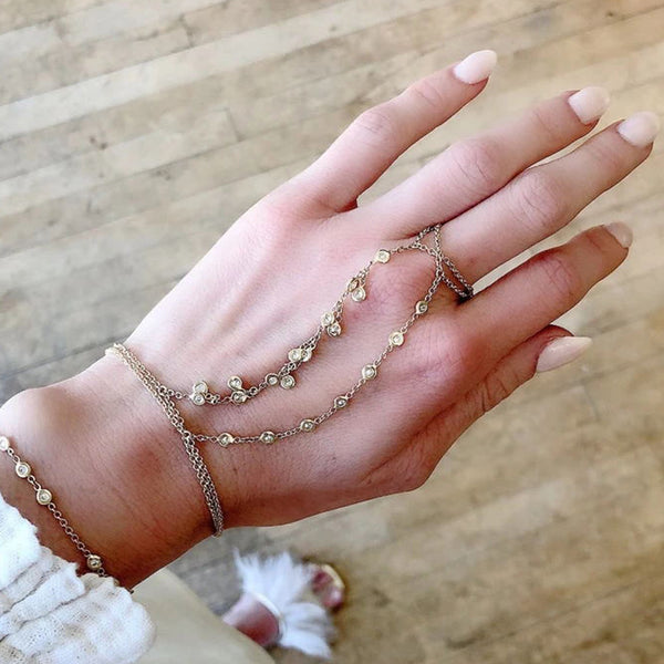 FS0184 925 Sterling Silver Unique Diamond Bracelet