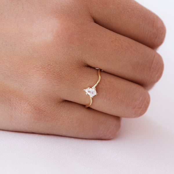 FJ0354 925 Sterling Silver Cubic Zirconia Ring