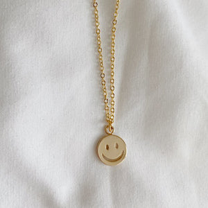 FX0523 925 Sterling Silver Smile Face Pendant Necklace