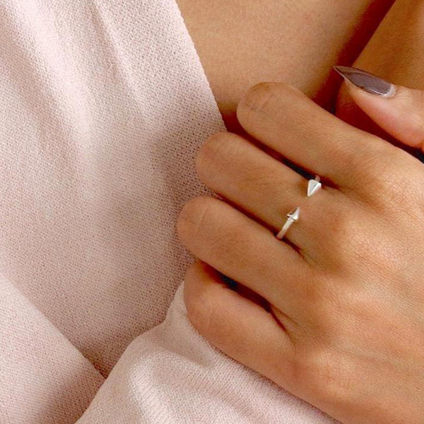 FJ0295 925 Sterling Silver Arrow Opening Ring