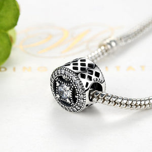 PY1437 925 Sterling Silver Allure Charms with Clear CZ