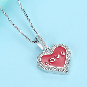 YX1535 925 Sterling Silver Heart Necklace