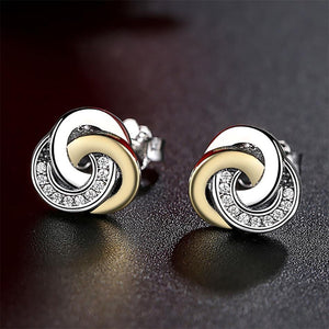 YE3132 925 Sterling Silver Forever Love Knot Earrings