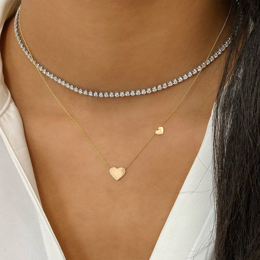 FX0561 925 Sterling Silver Mini Heart Necklace