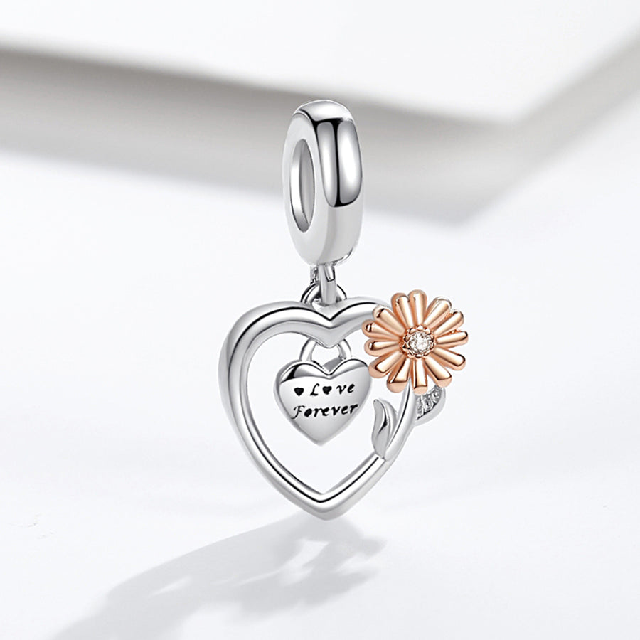 PY1944 925 Sterling Silver Lover Forever Pendant Charm