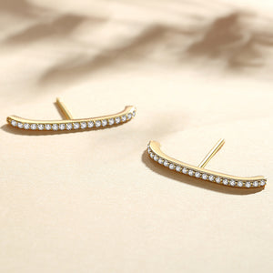 FE0091 925 Sterling Silver Luxe Pave Suspender Earrings