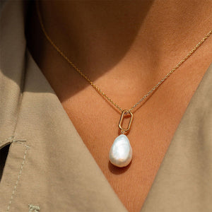 FX0366 925 Sterling Silver Pearl Pendant Necklace