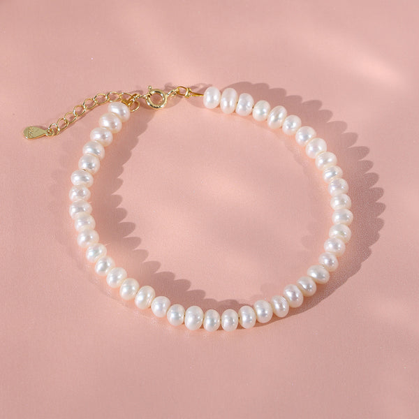PB0032 925 Sterling Silver Dainty Classic Freshwater Pearl Bracelets