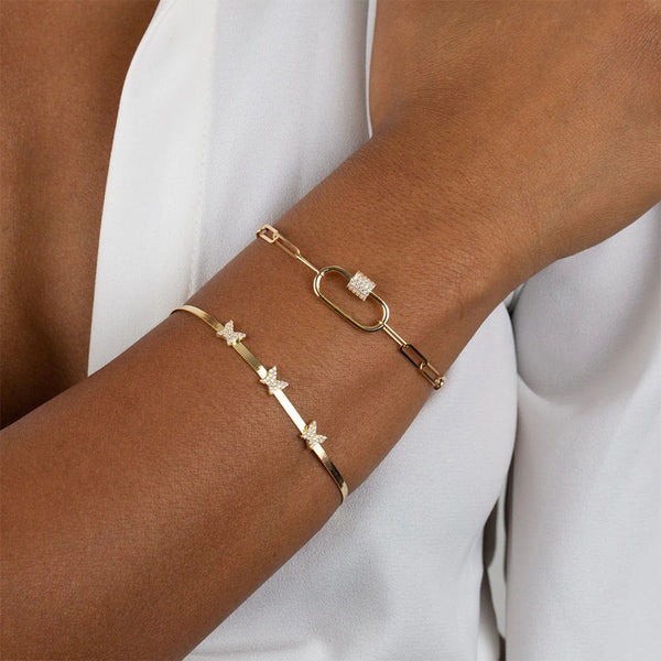 FS0198 925 Sterling Silver Toggle Link Chain Bracelet