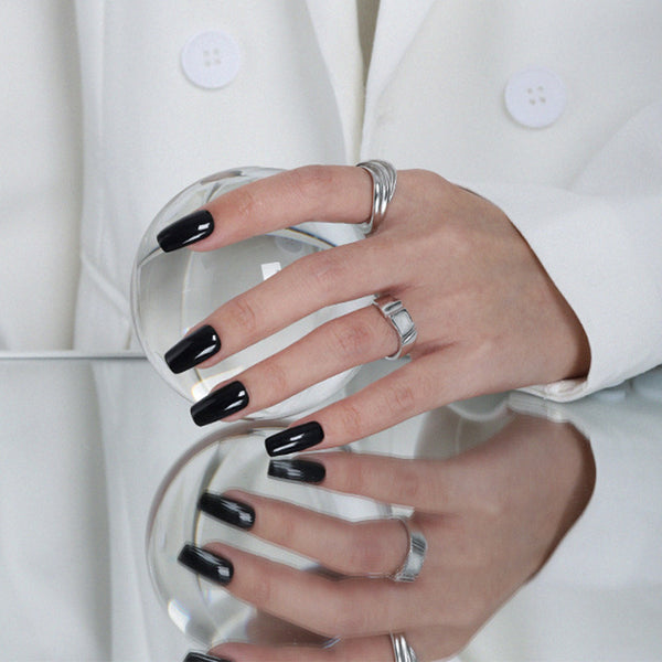 RHJ1096 925 Sterling Silver Simple Irregular Open Ring For Women