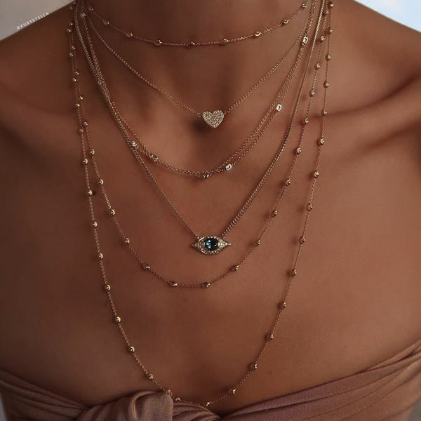 FX0442 925 Sterling Silver Bezel Baguette Zircon Necklace