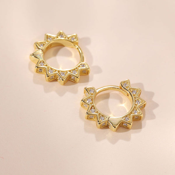 YHE0392 925 Sterling Silver Punk Spike Rivet Earring For Girls