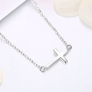 YX1618 925 Sterling Silver Fashion Cross Necklace