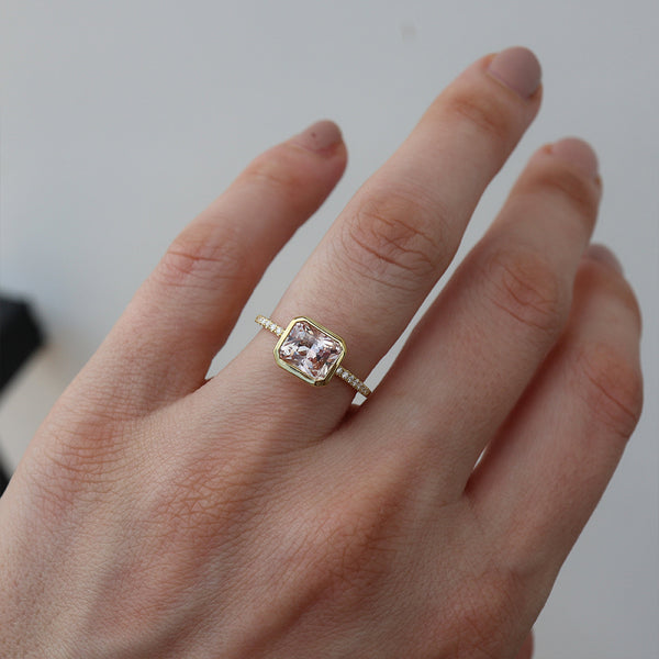 FJ0541 925 Sterling Silver CZ Crystal Classic Ring