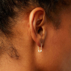 FE0885 925 Sterling Silver Paper Clip Earrings