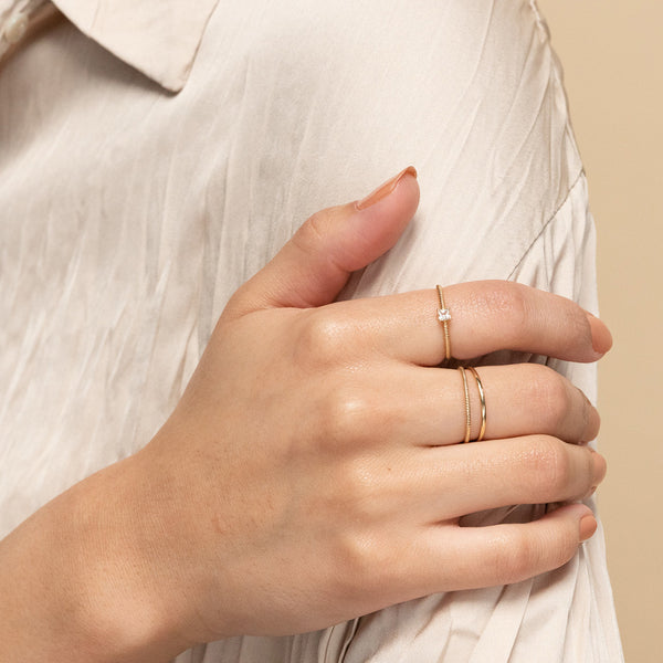 FJ0503 925 Sterling Silver Rope Twist Thin Ring