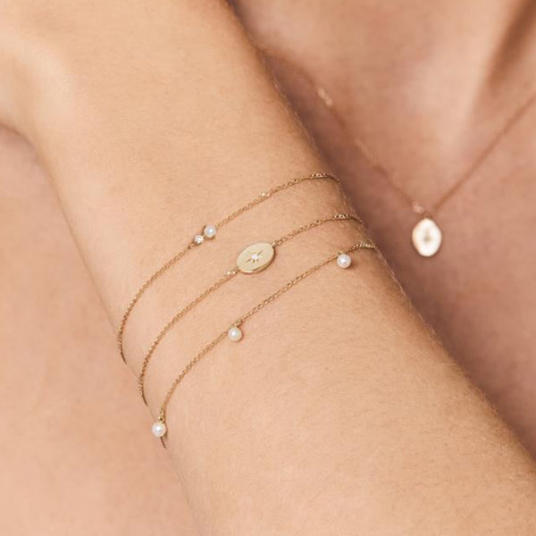 FS0173 925 Sterling Silver Sun Coin Pendant Bracelet