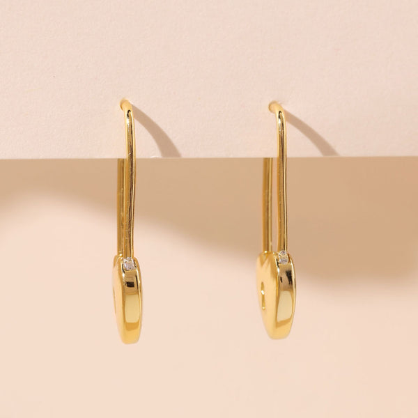 YHE0291 925 Sterling Silver Forever Love Heart Pin Earring