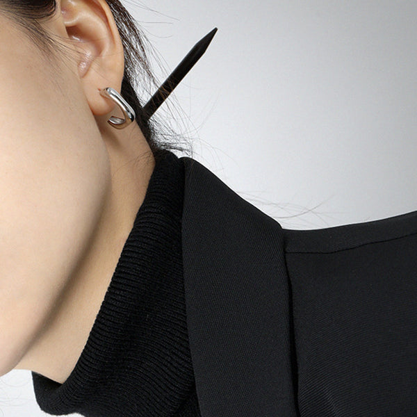 RHE1061 925 Sterling Silver Women Hoops Earring