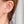 PE0094 925 Sterling Silver Dainty Circle Plump Freshwater Pearl Drop Stud Earring