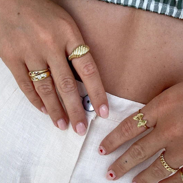 FJ0491 925 Sterling Silver Twisted Signet Ring