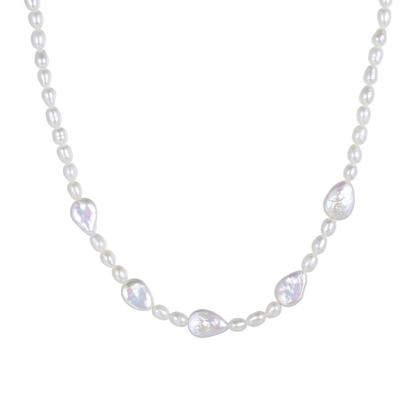 PN0058 925 Sterling Silver Freshwater Pearl Choker Necklace For Ladies