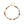 PB0006 925 Sterling Silver Pearl & Copper Hair Crystal Stone Bracelet