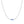 PN0040 925 Sterling Silver 4MM Freshwater Pearl Blue Cuboid Choker Necklace