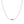 PN0040 925 Sterling Silver 4MM Freshwater Pearl Blue Cuboid Choker Necklace